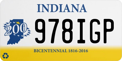 IN license plate 978IGP