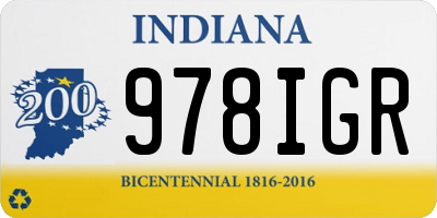 IN license plate 978IGR