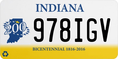 IN license plate 978IGV