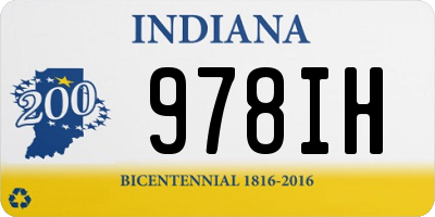IN license plate 978IH