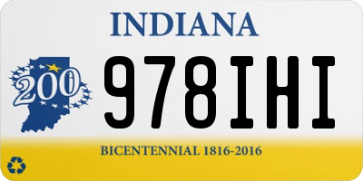 IN license plate 978IHI
