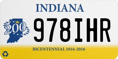 IN license plate 978IHR