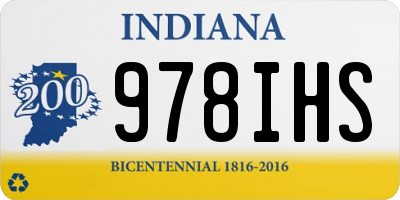 IN license plate 978IHS