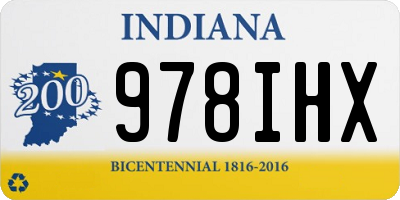 IN license plate 978IHX