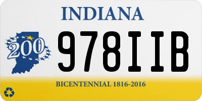 IN license plate 978IIB