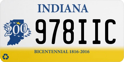 IN license plate 978IIC