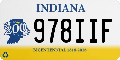 IN license plate 978IIF