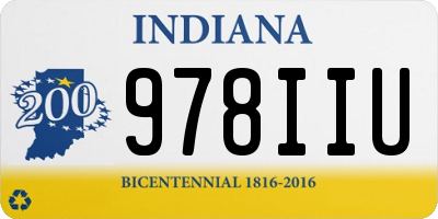 IN license plate 978IIU