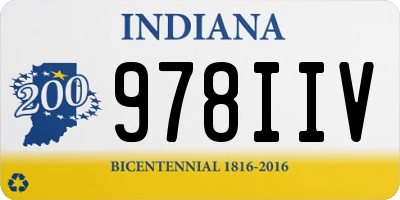 IN license plate 978IIV