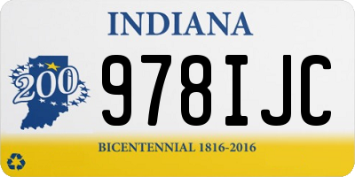 IN license plate 978IJC