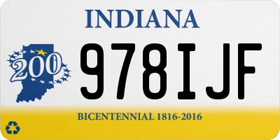 IN license plate 978IJF