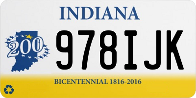 IN license plate 978IJK