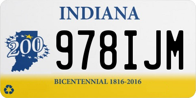 IN license plate 978IJM