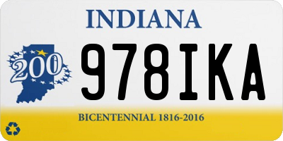 IN license plate 978IKA