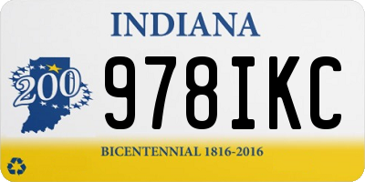 IN license plate 978IKC