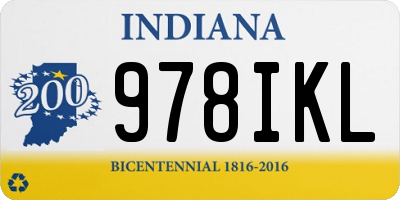 IN license plate 978IKL