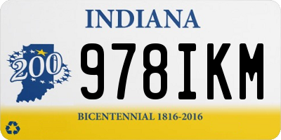 IN license plate 978IKM