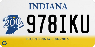 IN license plate 978IKU