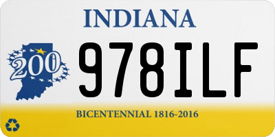 IN license plate 978ILF