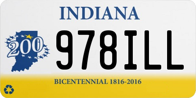 IN license plate 978ILL