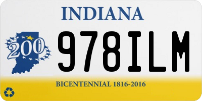 IN license plate 978ILM