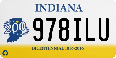 IN license plate 978ILU