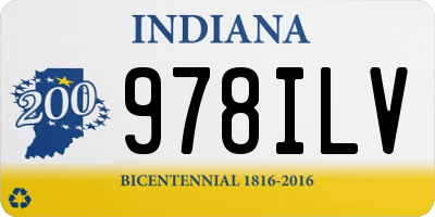 IN license plate 978ILV