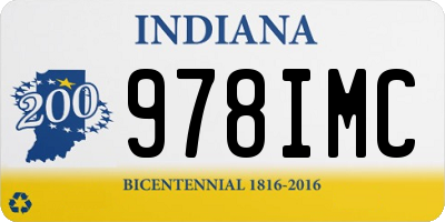 IN license plate 978IMC