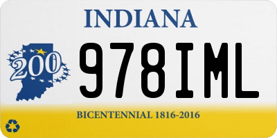 IN license plate 978IML