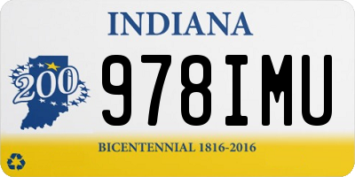 IN license plate 978IMU