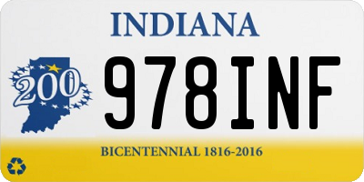 IN license plate 978INF