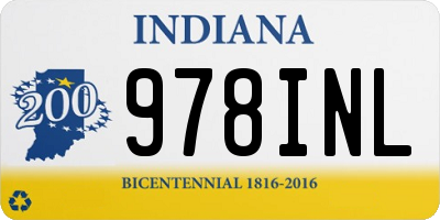IN license plate 978INL