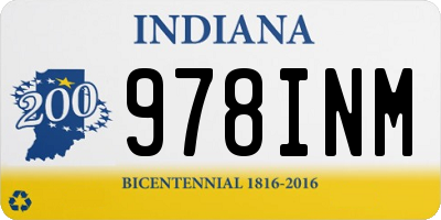 IN license plate 978INM