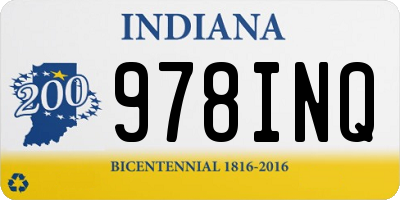 IN license plate 978INQ