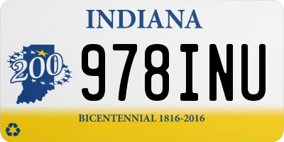 IN license plate 978INU