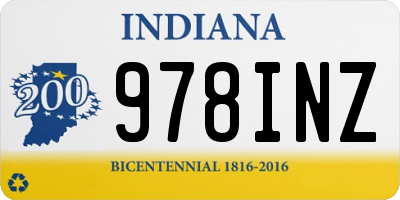 IN license plate 978INZ