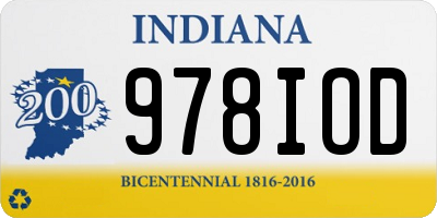 IN license plate 978IOD