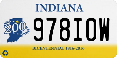 IN license plate 978IOW