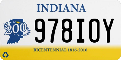 IN license plate 978IOY