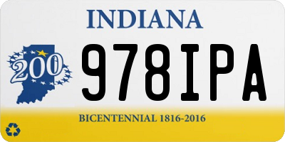 IN license plate 978IPA