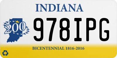 IN license plate 978IPG