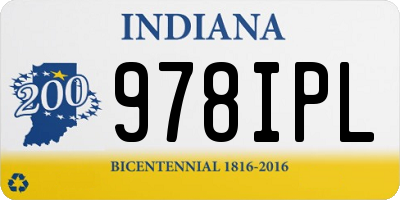 IN license plate 978IPL