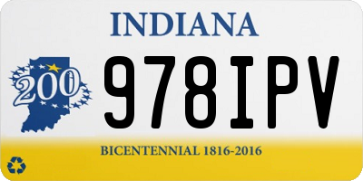 IN license plate 978IPV