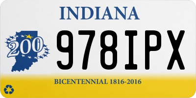 IN license plate 978IPX
