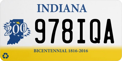IN license plate 978IQA