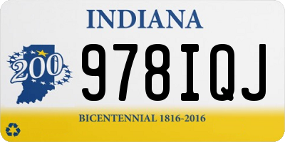 IN license plate 978IQJ
