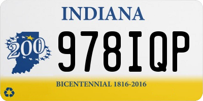 IN license plate 978IQP