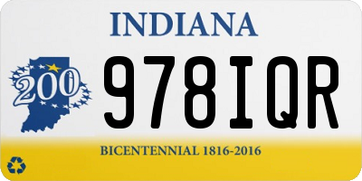 IN license plate 978IQR