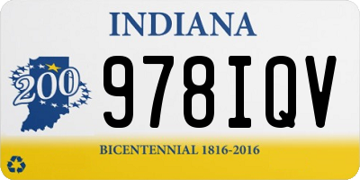 IN license plate 978IQV