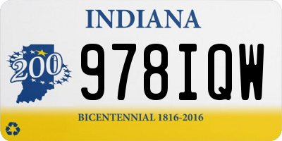 IN license plate 978IQW